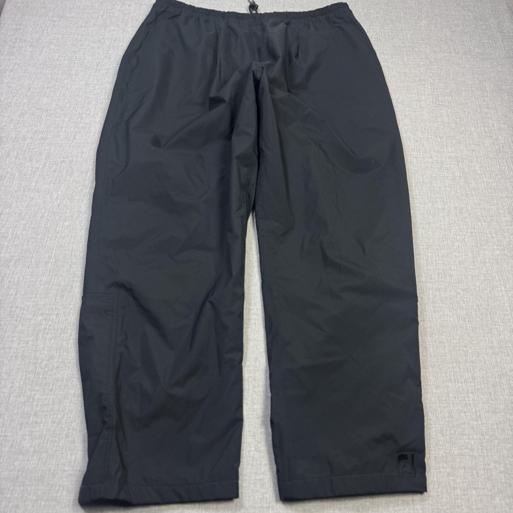 FootJoy DryJoys Golf Rain Pants Mens XL Black Waterproof Elastic Waist Taffeta